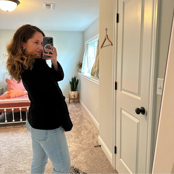 Oscar De La Renta Black Blazer Jacket Medium - Picture 4 of 14